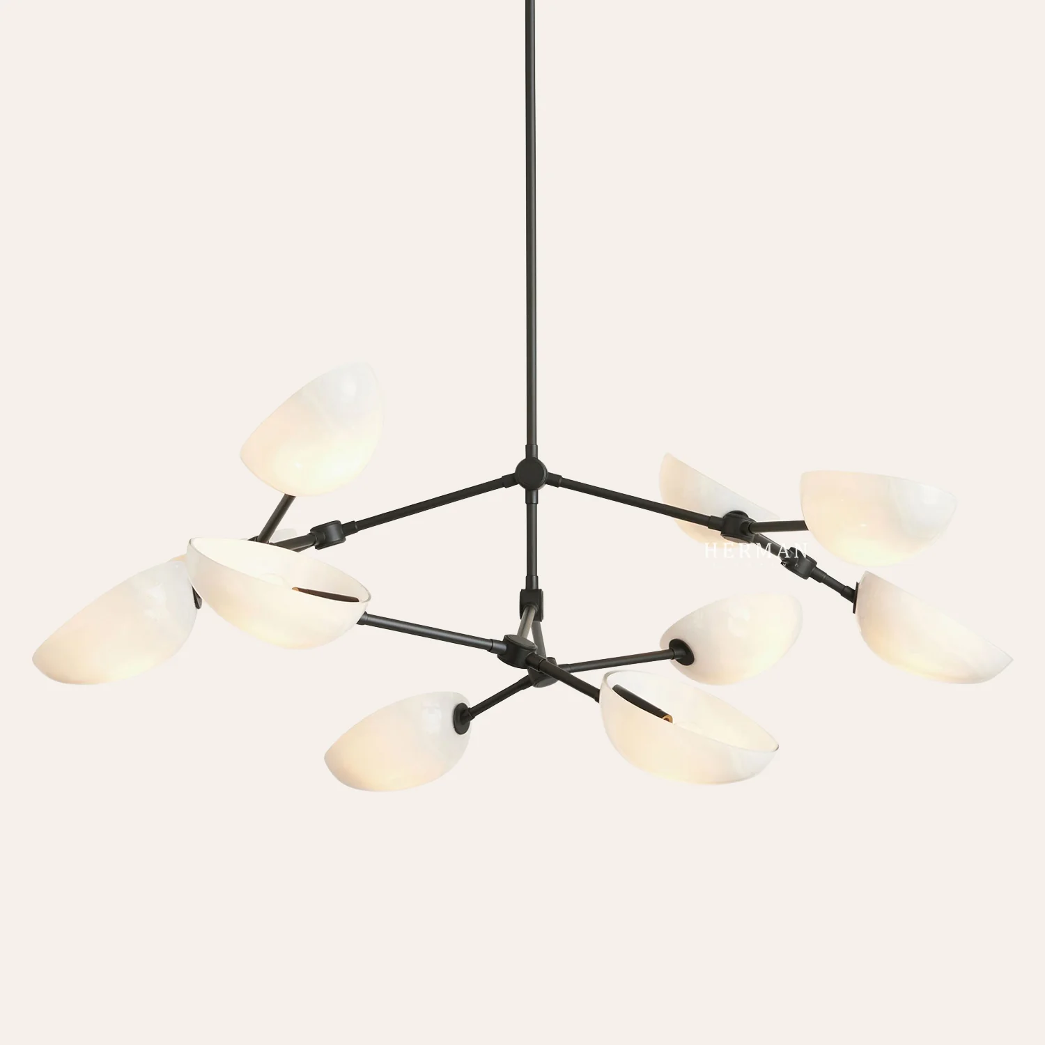 Argus glass Double Tier Chandelier 45" Width - Image 14