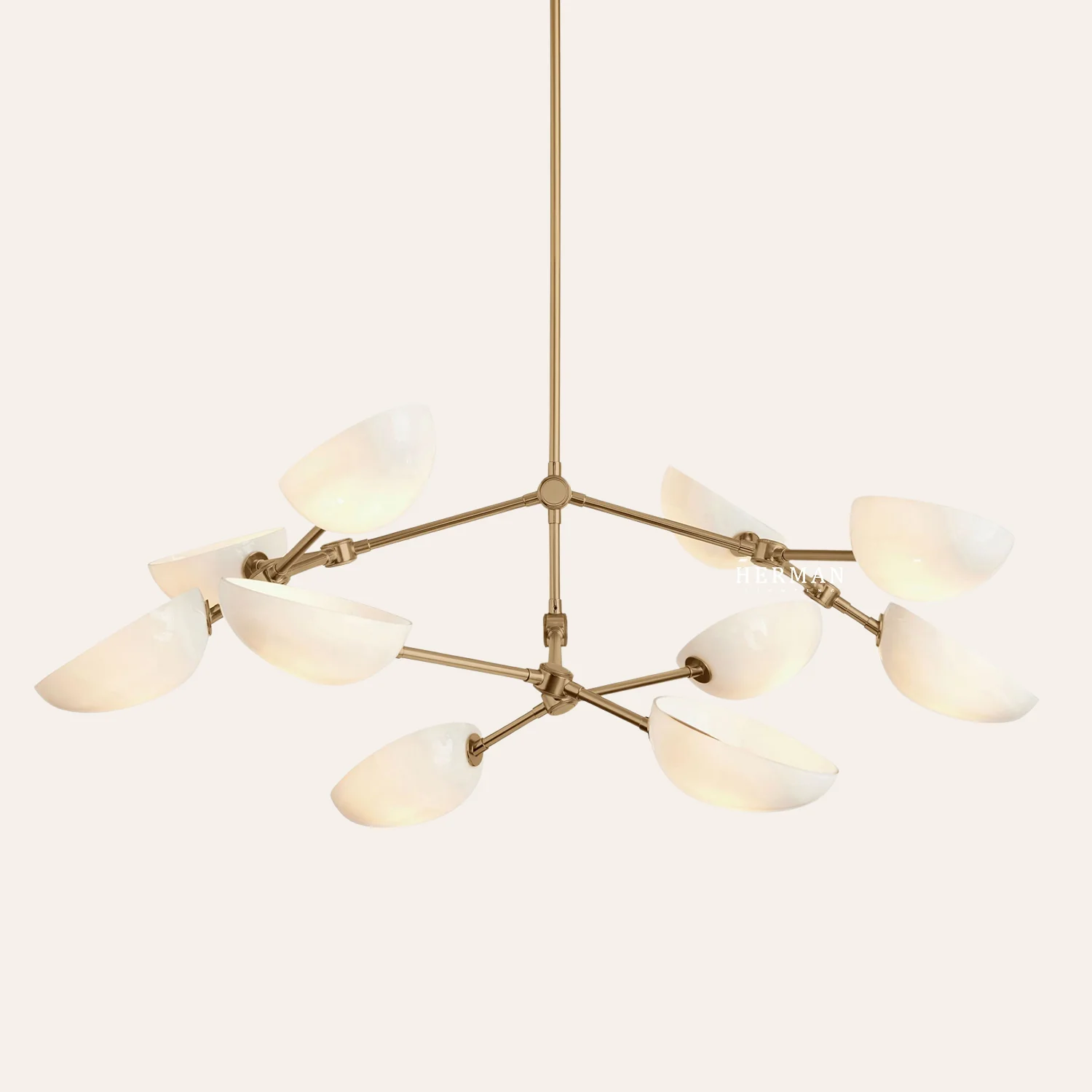 Argus glass Double Tier Chandelier 45" Width - Image 15