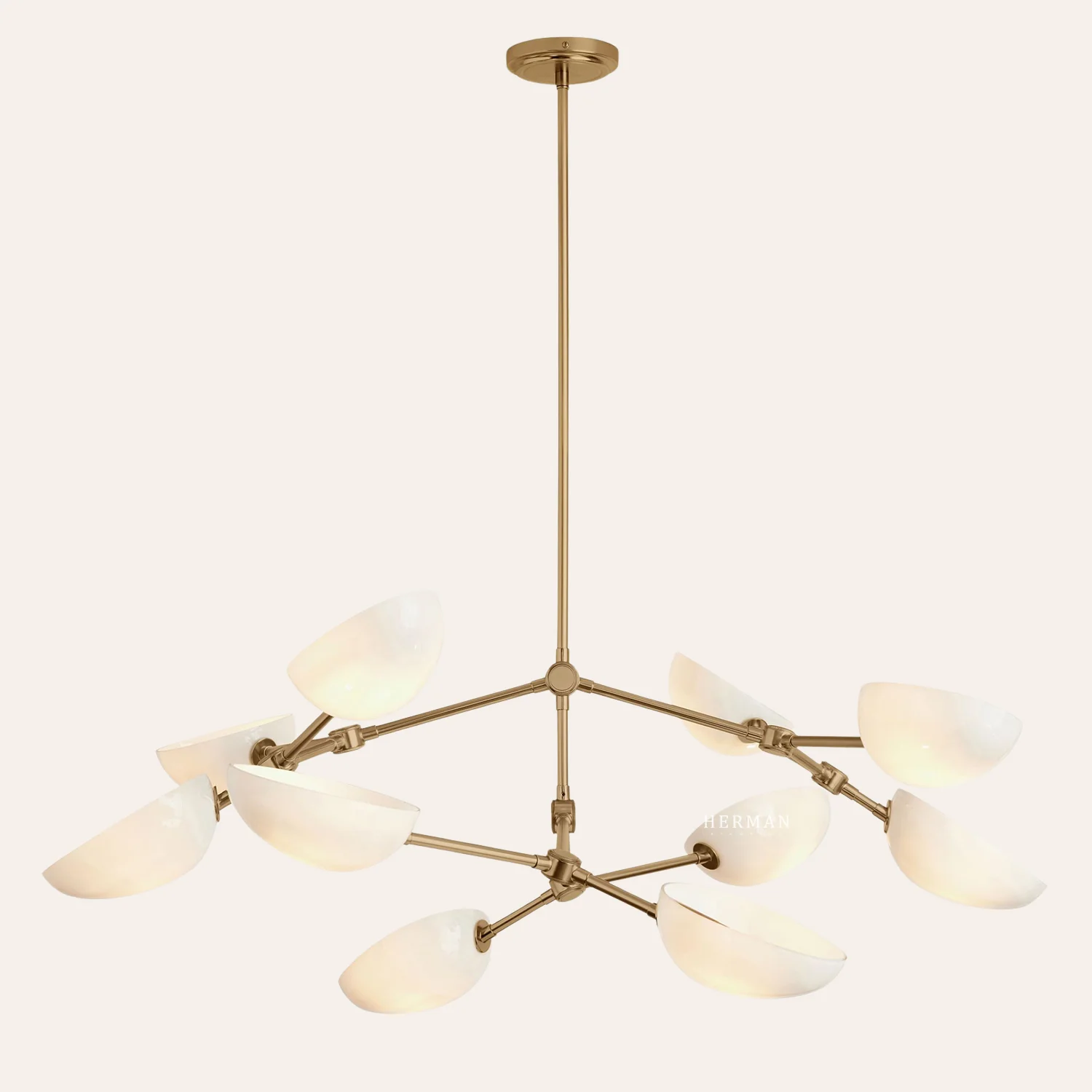 Argus glass Double Tier Chandelier 45" Width - Image 7