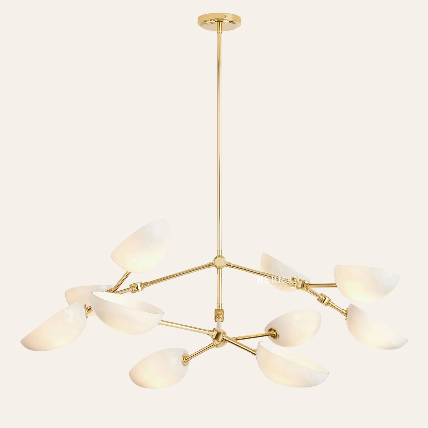 Argus glass Double Tier Chandelier 45" Width - Image 8