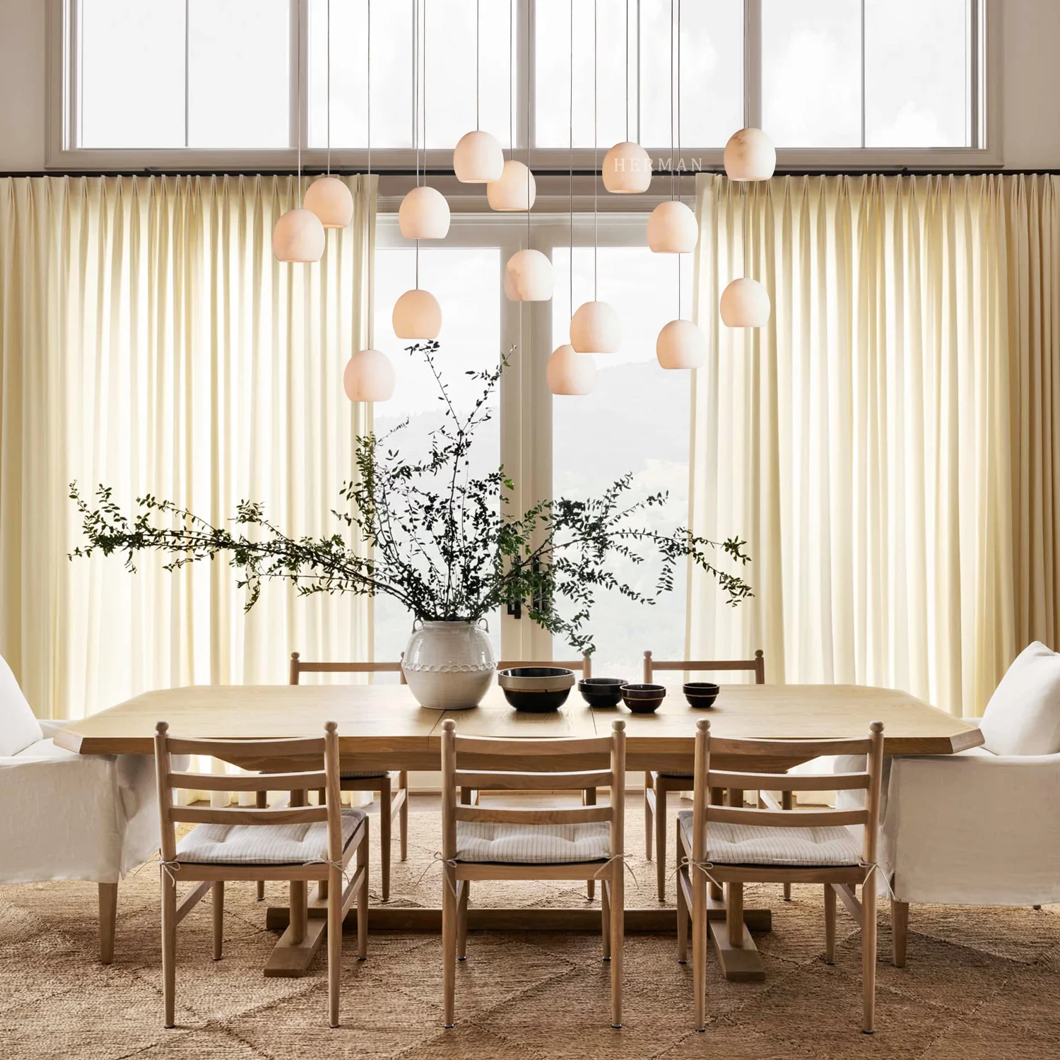 Arica Alabaster Linear Chandelier - Image 4