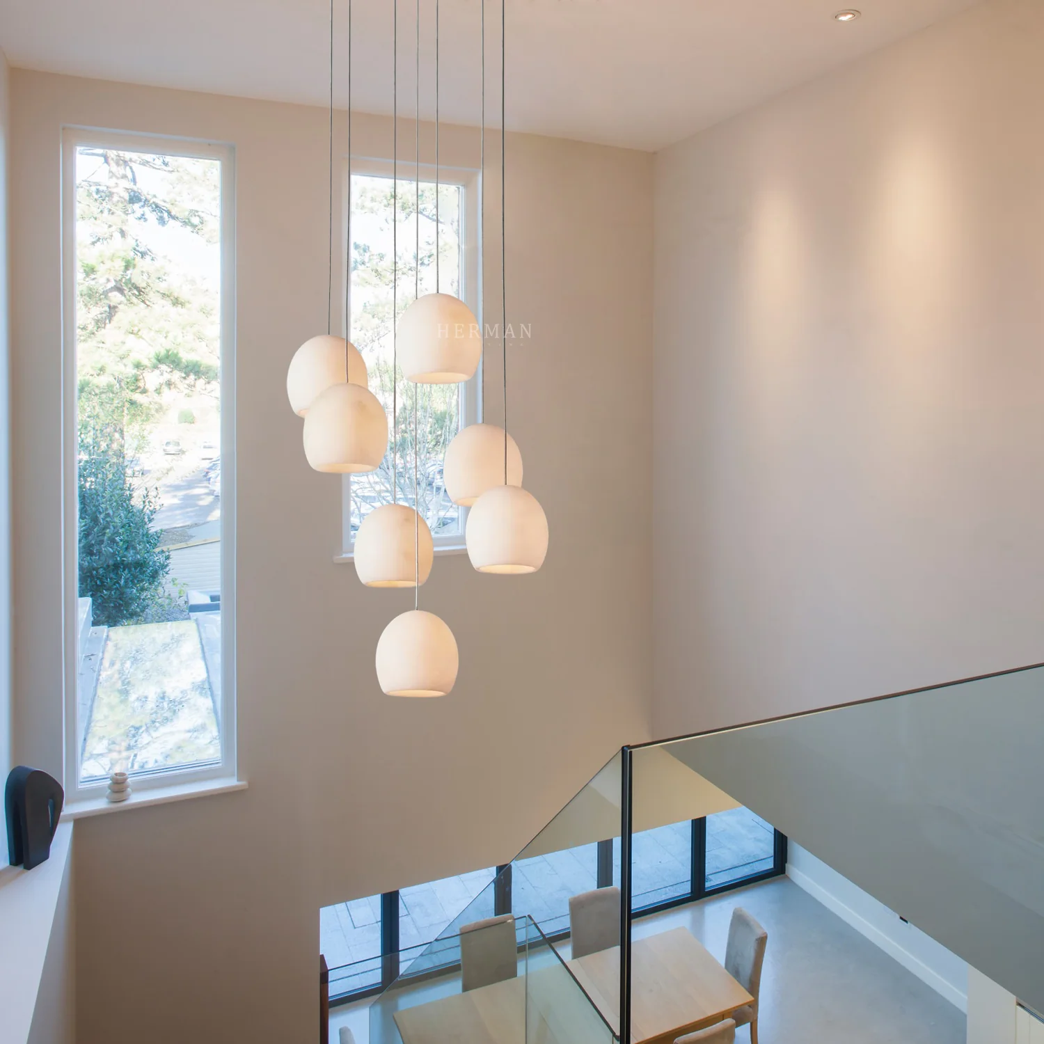 Arica Alabaster Round Chandelier - Image 6