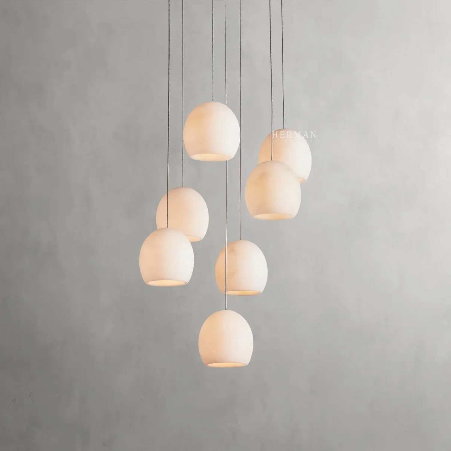 Arica Alabaster Round Chandelier - Image 8