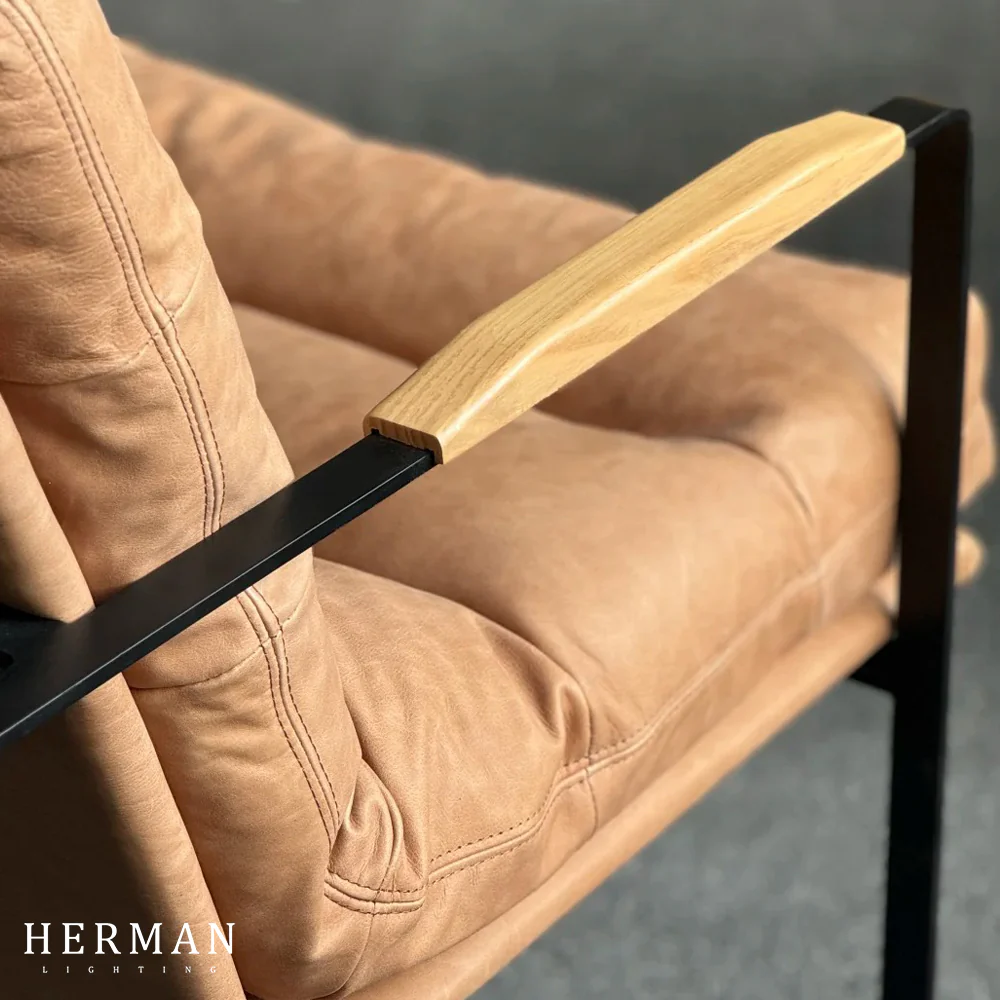 Art Leon Genuine Leather Accent Chair - Image 10
