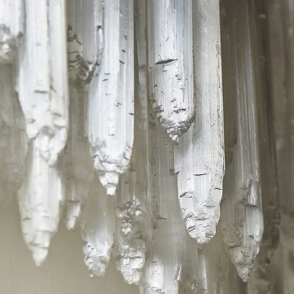 Art Selenite Layer Rectangular Chandelier - Image 9