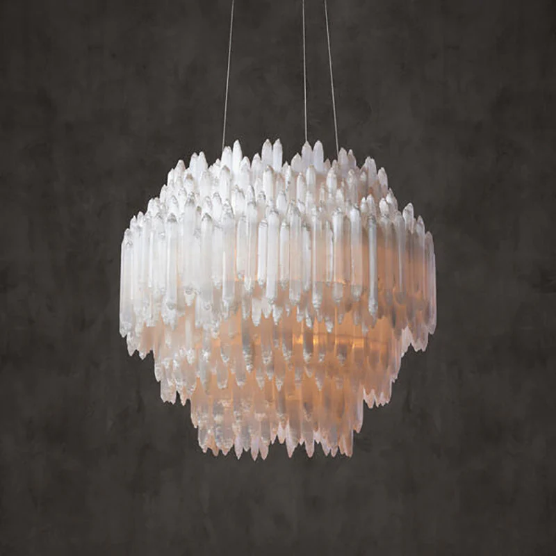 Art Selenite Layer Round Chandelier - Image 14