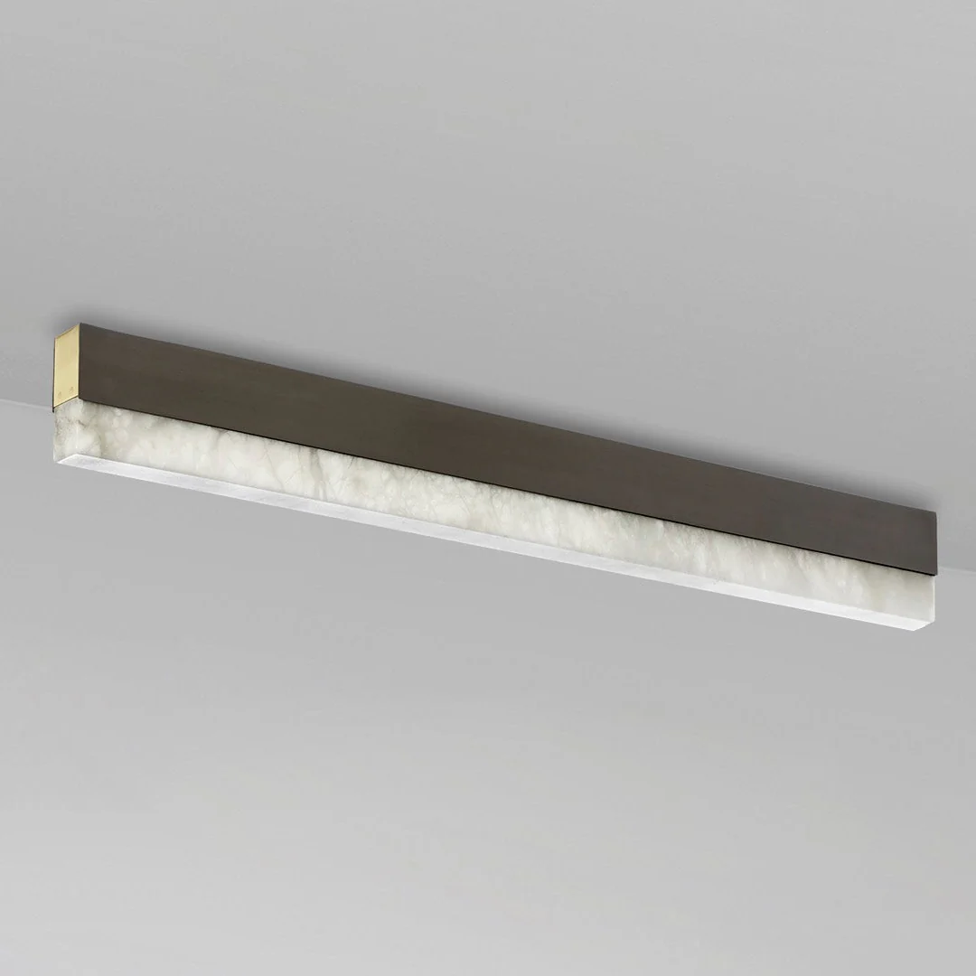 Artes Ceiling Mounted Alabaster Bathroom Light - Image 4