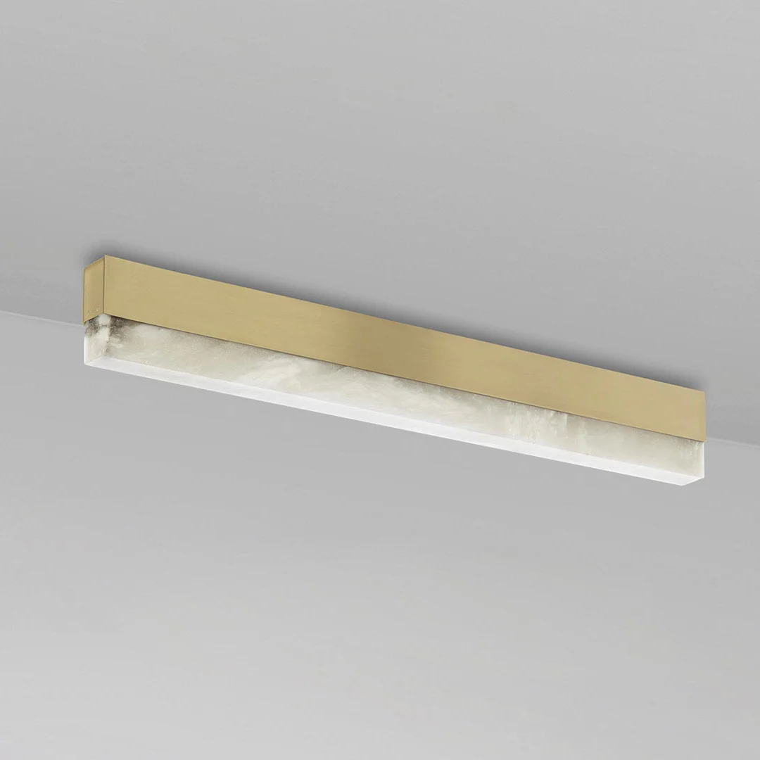 Artes Ceiling Mounted Alabaster Bathroom Light - Image 6