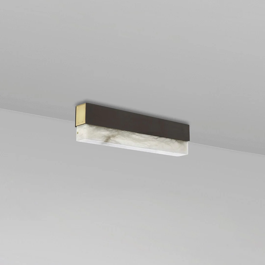 Artes Ceiling Mounted Alabaster Bathroom Light - Image 7