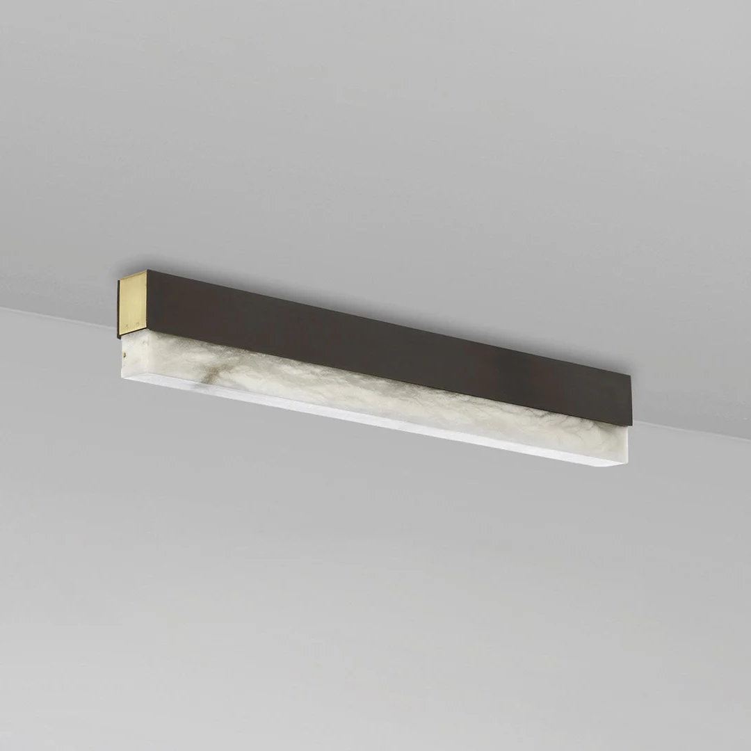 Artes Ceiling Mounted Alabaster Bathroom Light - Image 8