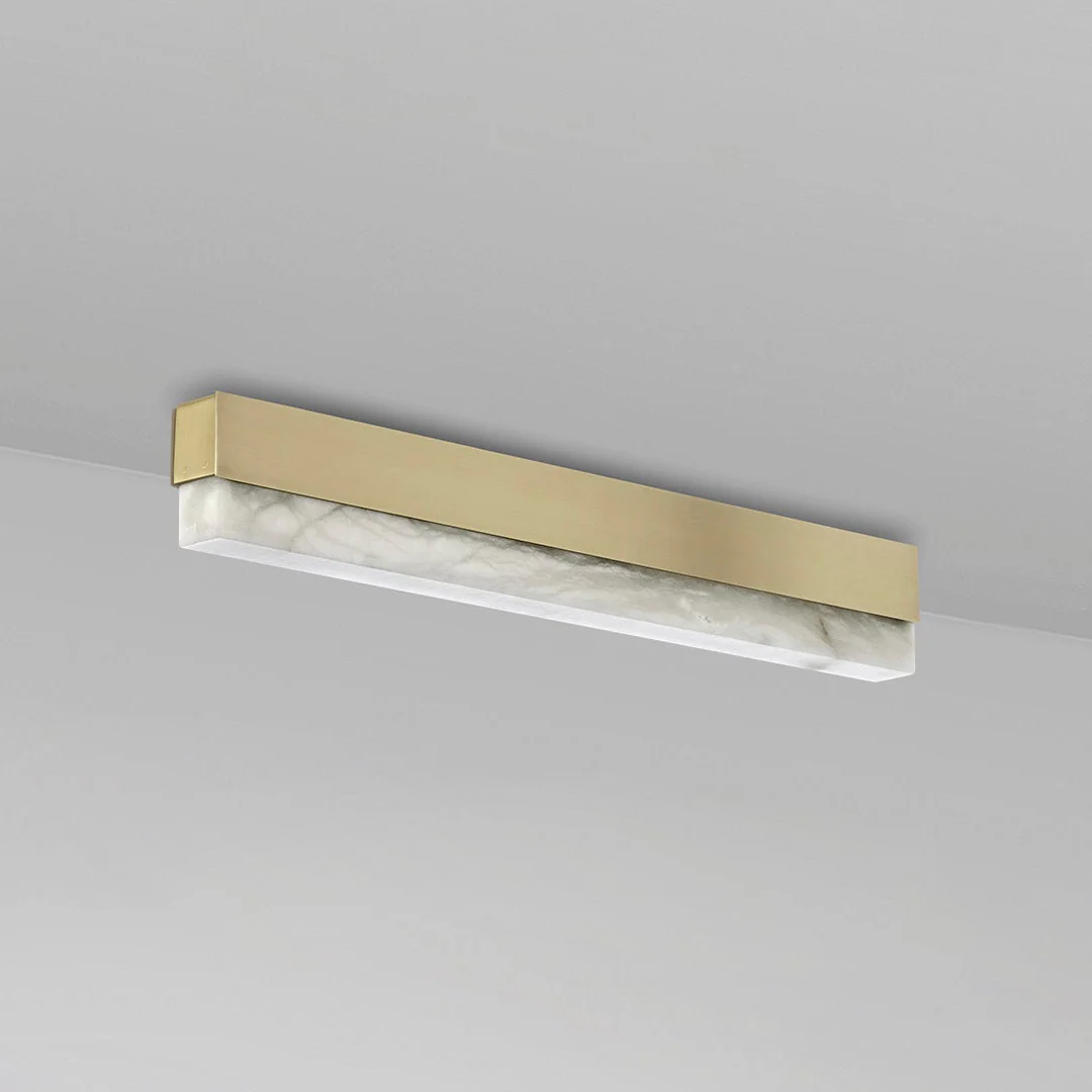 Artes Ceiling Mounted Alabaster Bathroom Light - Image 9