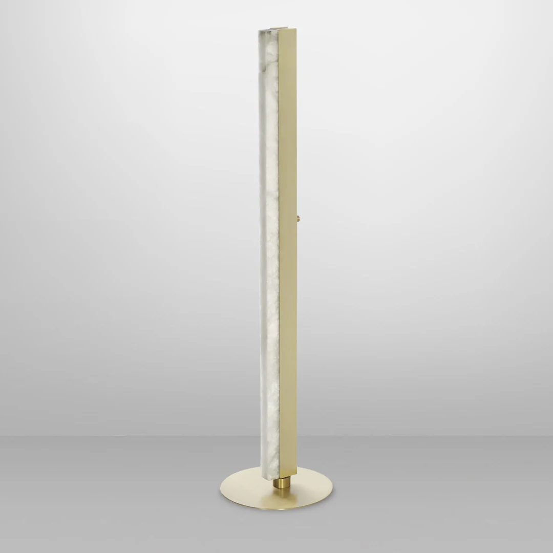 Artes Floor Light - Alabaster, Satin Brass & Bronze - Image 3