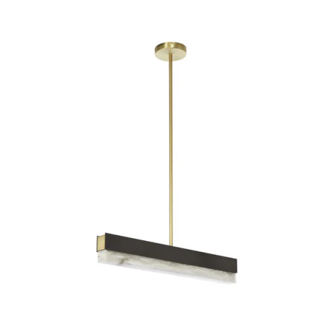Artes Pendant Light - Alabaster, Bronze & Satin Brass - Image 12