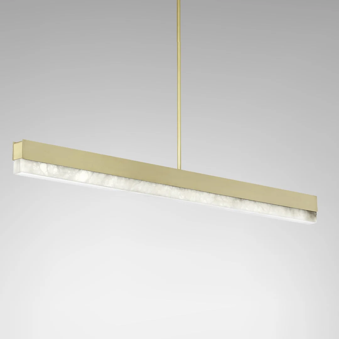 Artes Pendant Light - Alabaster, Bronze & Satin Brass - Image 5