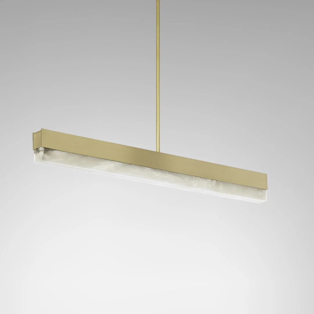 Artes Pendant Light - Alabaster, Bronze & Satin Brass - Image 8