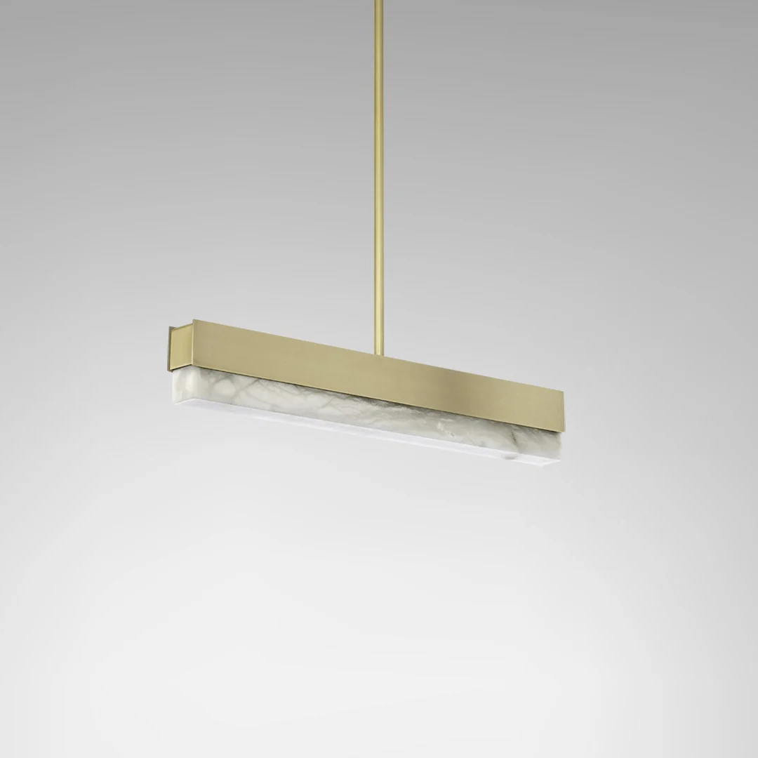 Artes Pendant Light - Alabaster, Bronze & Satin Brass - Image 9