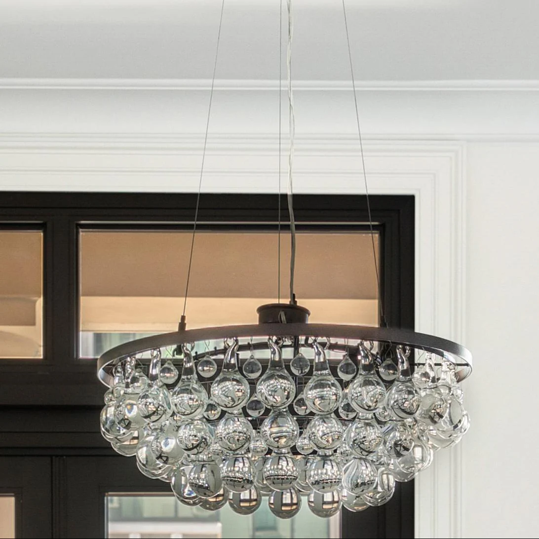Artistic Pear Round Chandelier 24", Dining Room Round Chandelier - Image 3