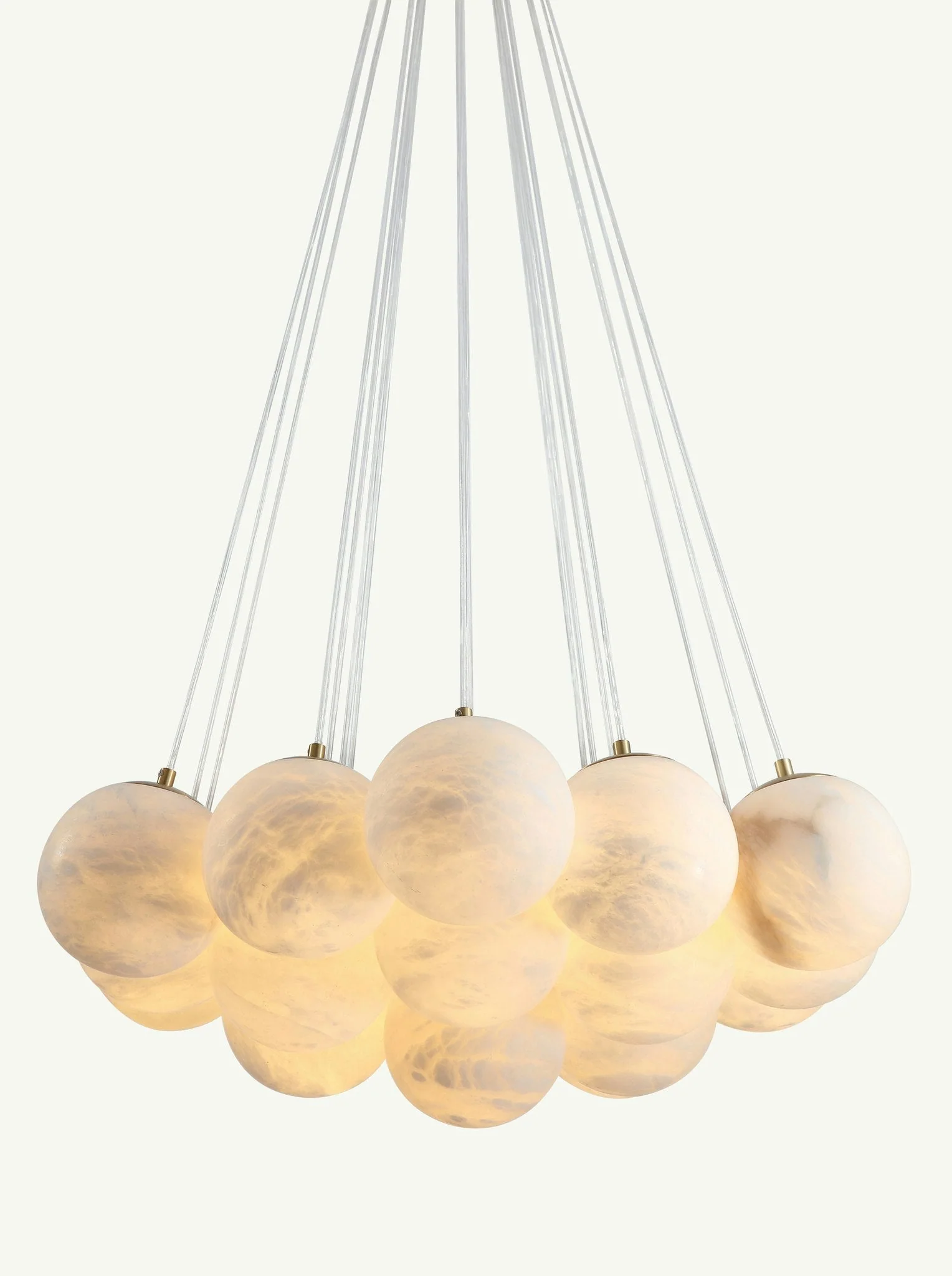 Aspen Alabaster 19 Light Chandelier 33.5" - Image 3