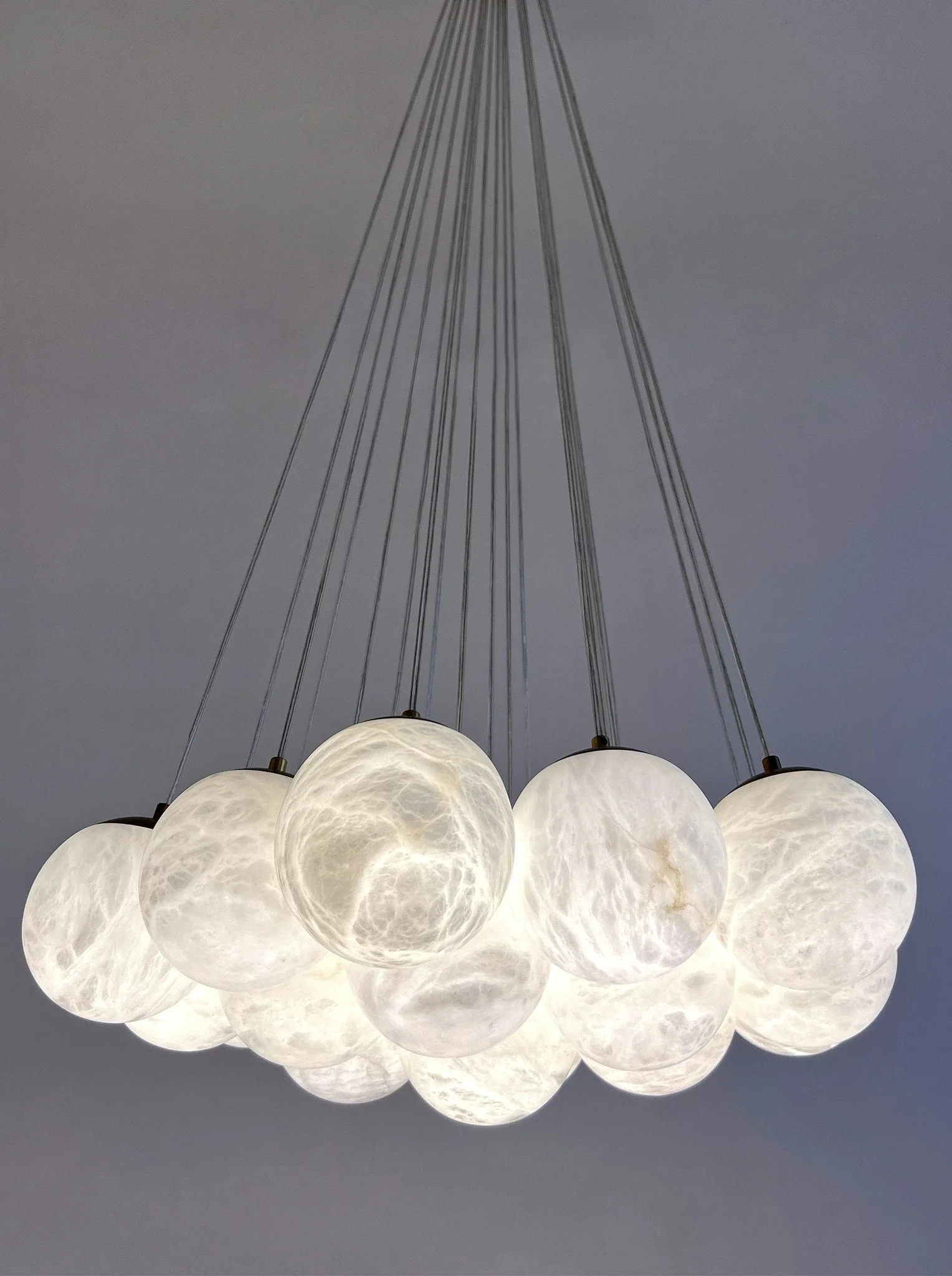 Aspen Alabaster 19 Light Chandelier 33.5" - Image 5
