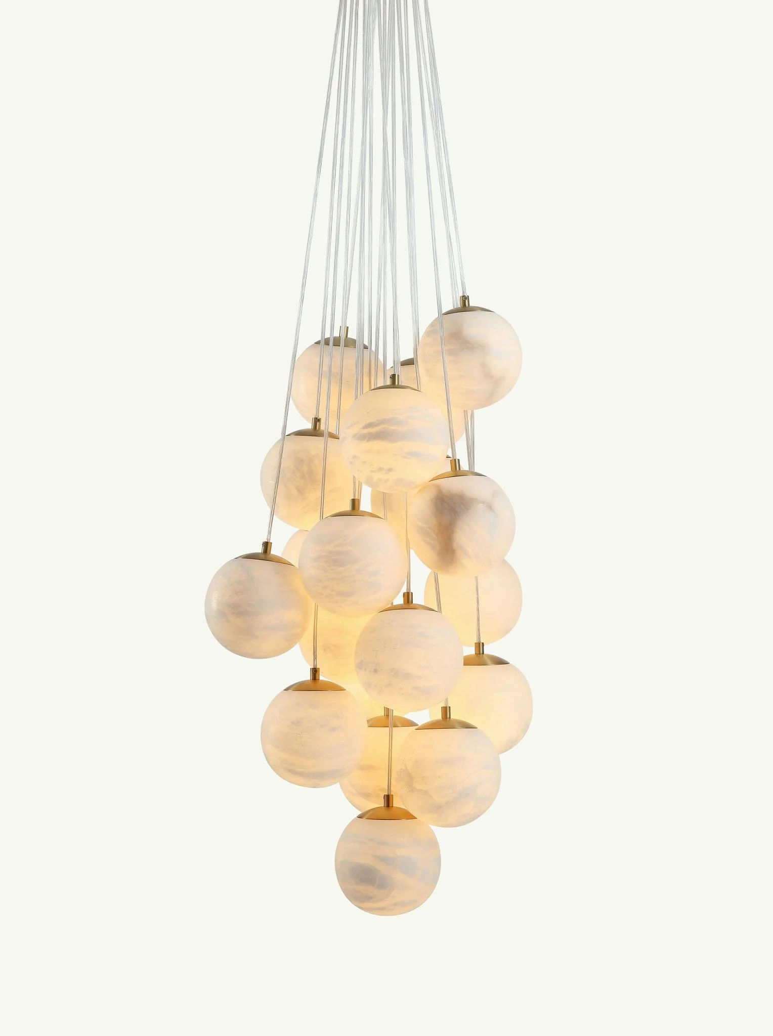 Aspen Alabaster 19 Light Chandelier 33.5" - Image 7