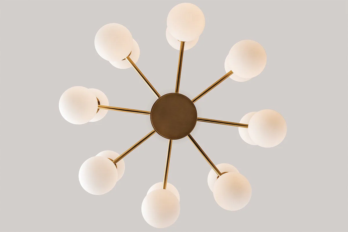 Astoria Round Modern Brass Chandelier - Image 2