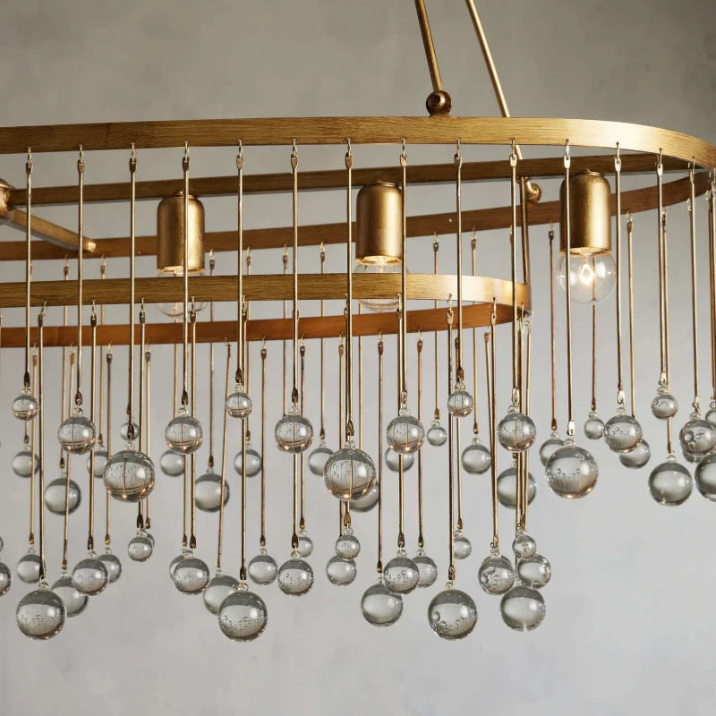 Aubrey Crystal Ball 7 Light Oval Chandelier 52" - Image 17