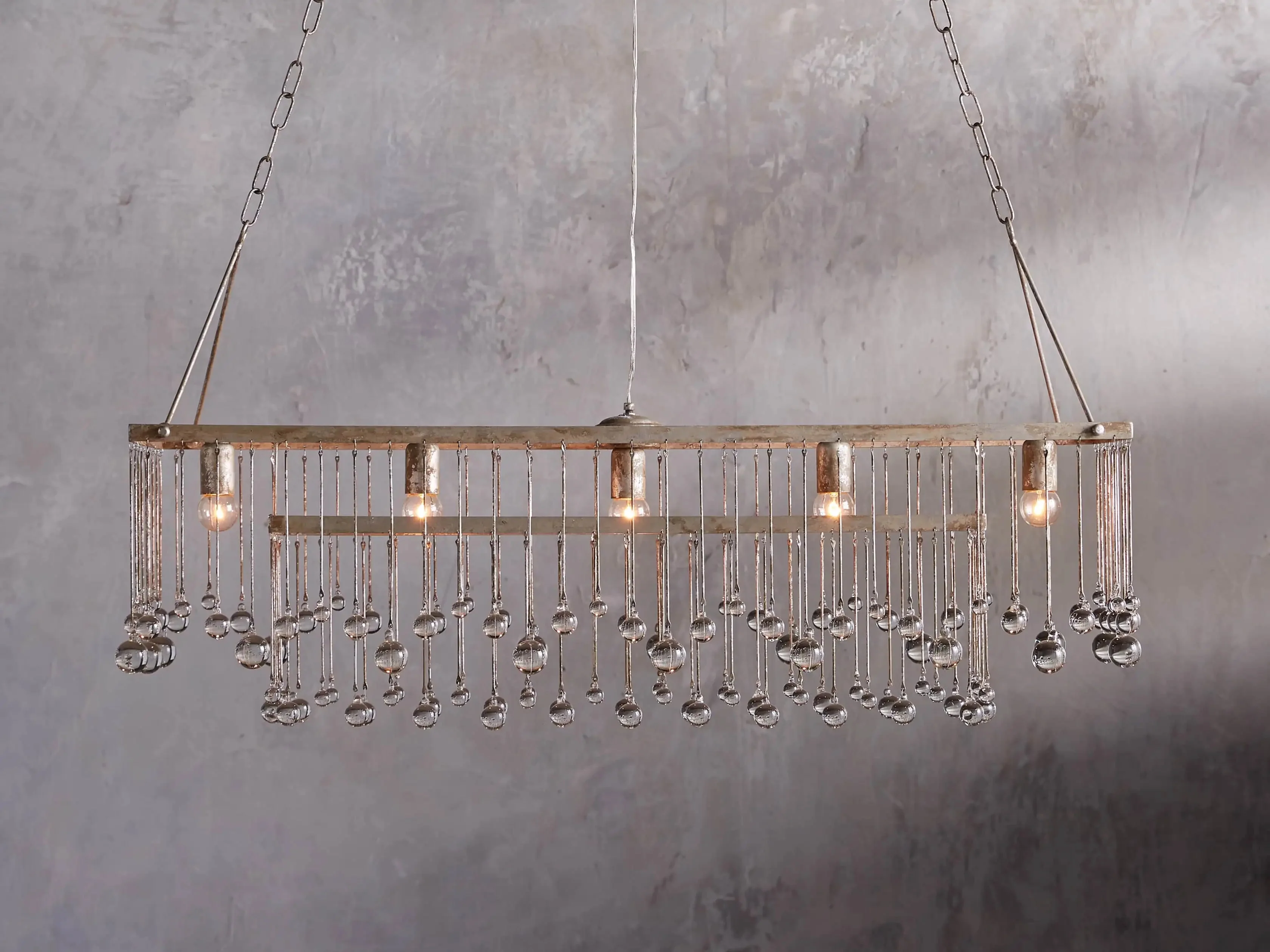 Aubrey Crystal Ball Rectangular Chandelier 47'' 60'' - Image 10