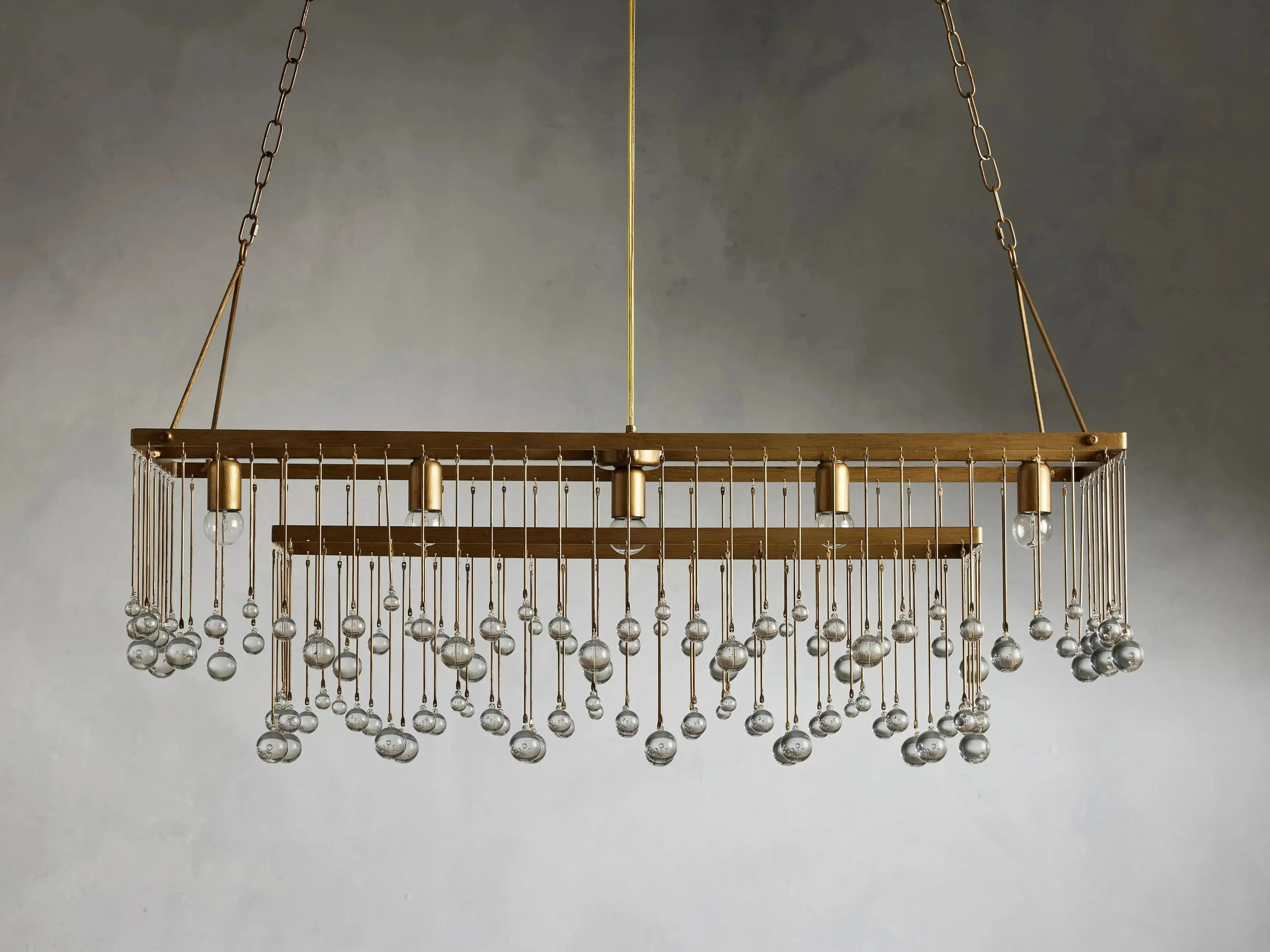 Aubrey Crystal Ball Rectangular Chandelier 47'' 60'' - Image 11