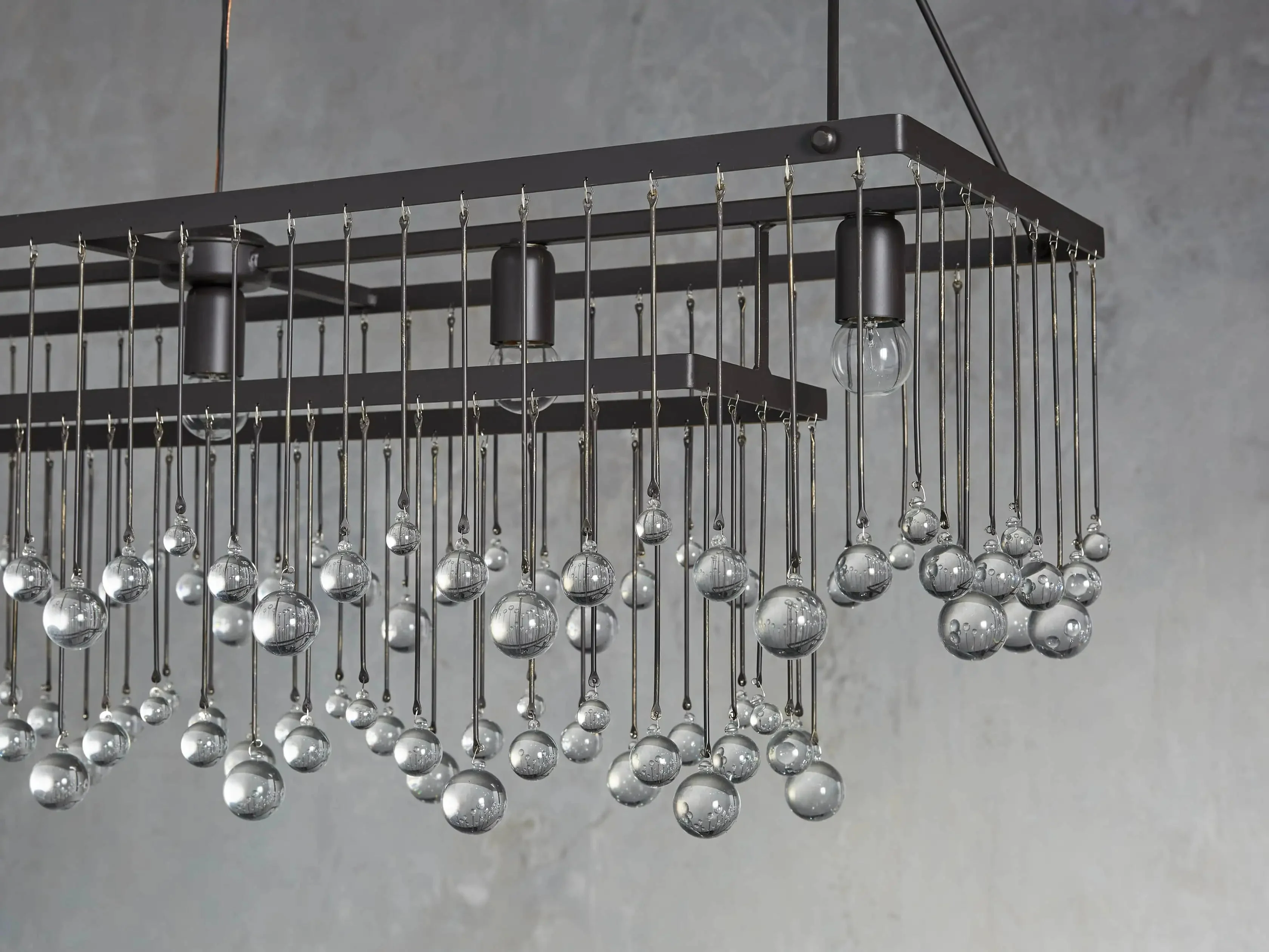 Aubrey Crystal Ball Rectangular Chandelier 47'' 60'' - Image 13