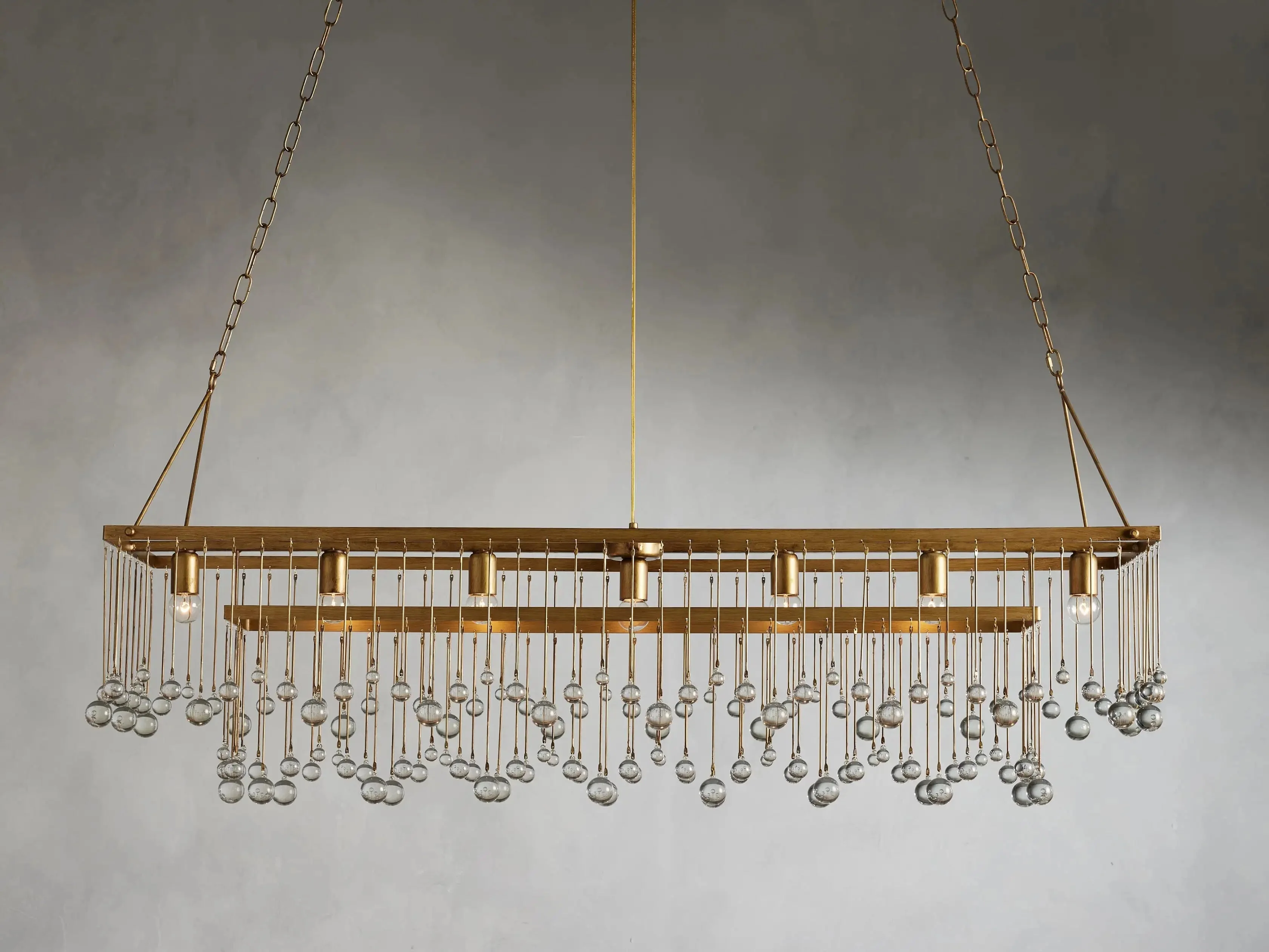 Aubrey Crystal Ball Rectangular Chandelier 47'' 60'' - Image 16