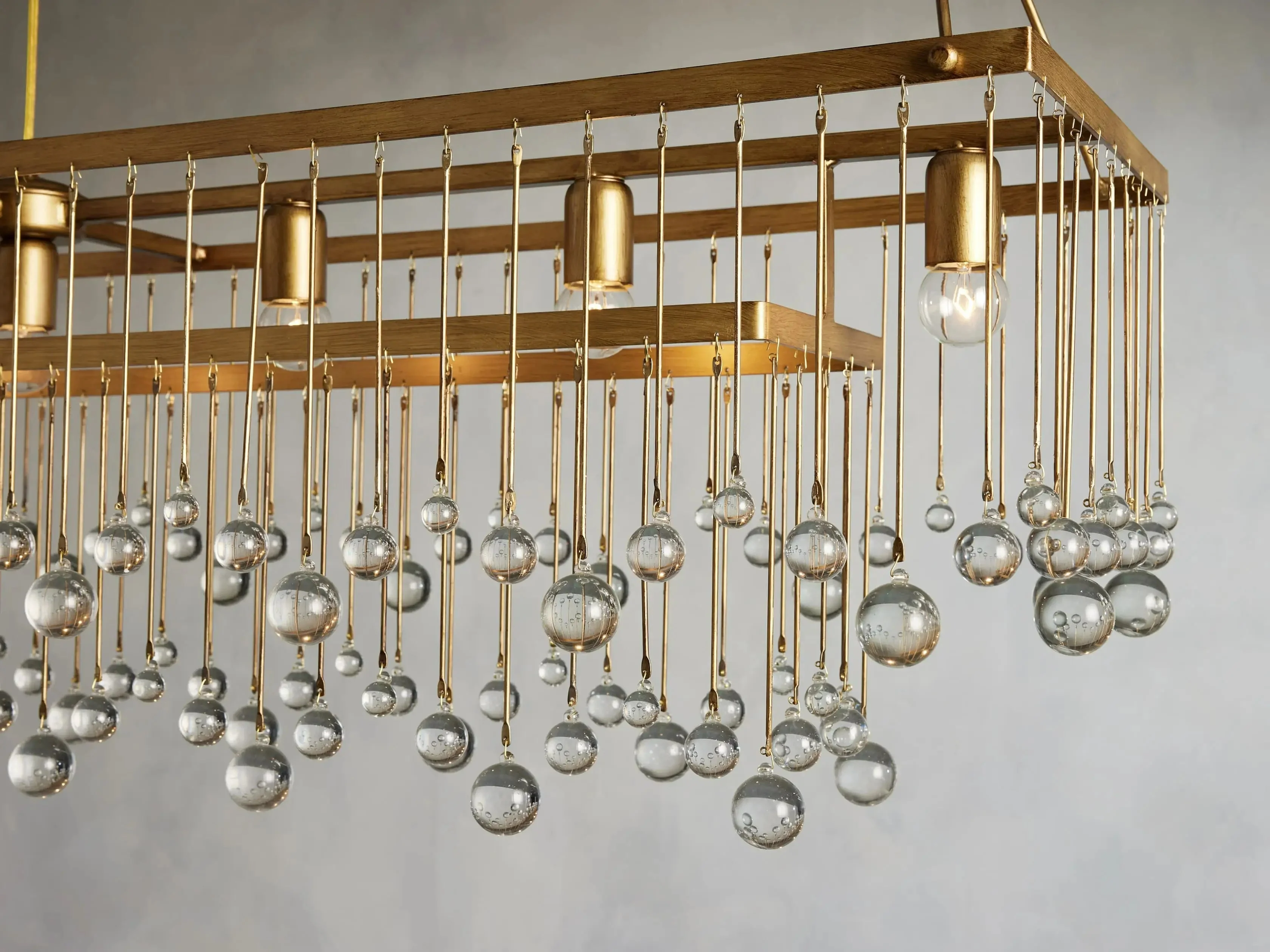 Aubrey Crystal Ball Rectangular Chandelier 47'' 60'' - Image 22