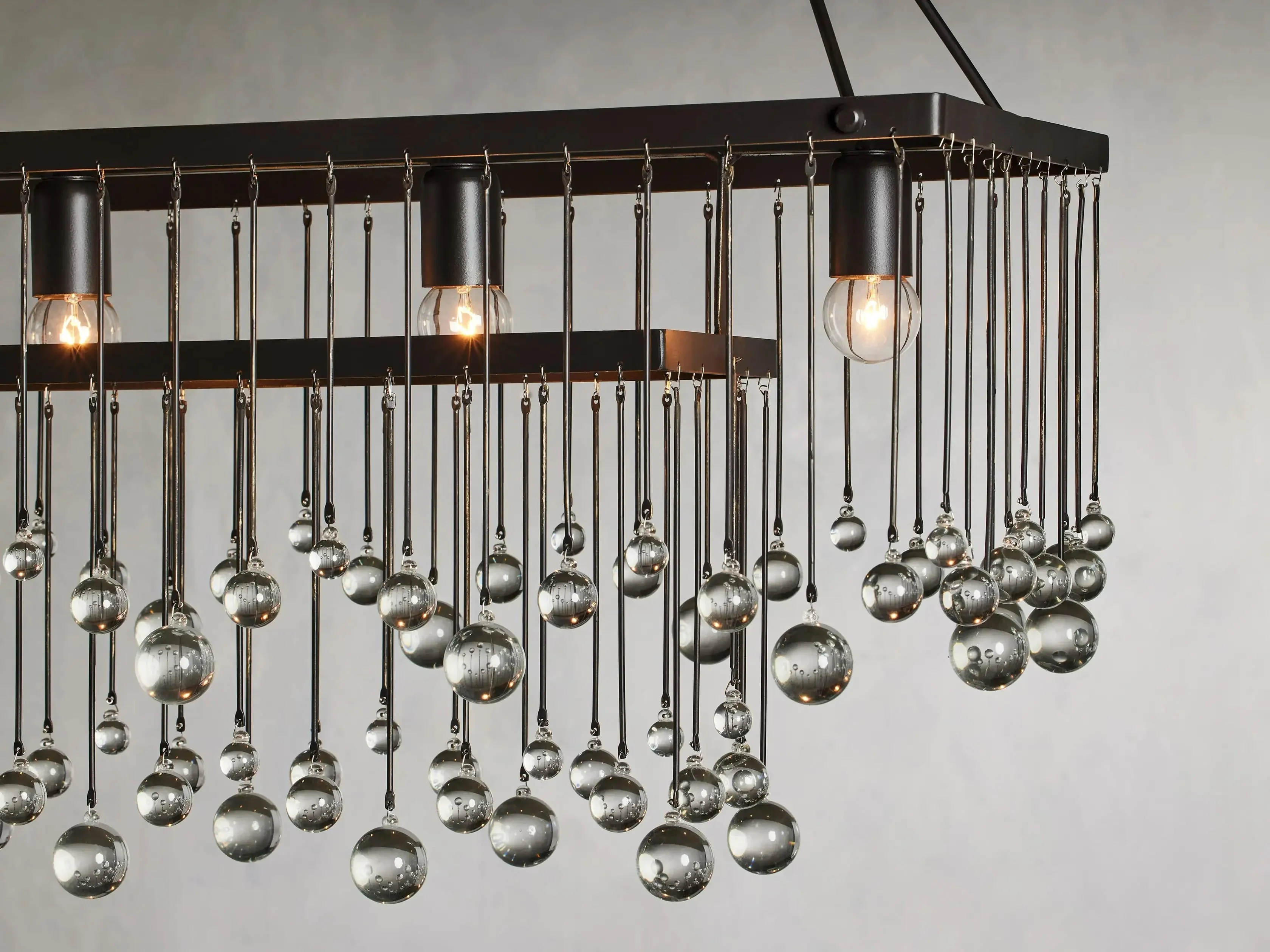 Aubrey Crystal Ball Rectangular Chandelier 47'' 60'' - Image 23