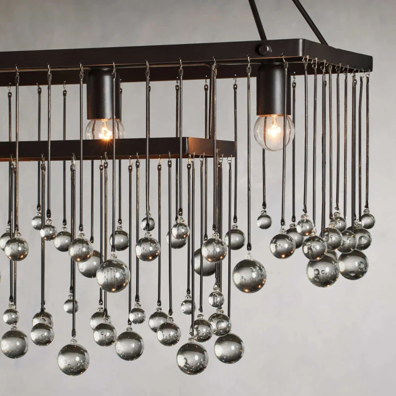 Aubrey Crystal Ball Rectangular Chandelier 47'' 60'' - Image 35