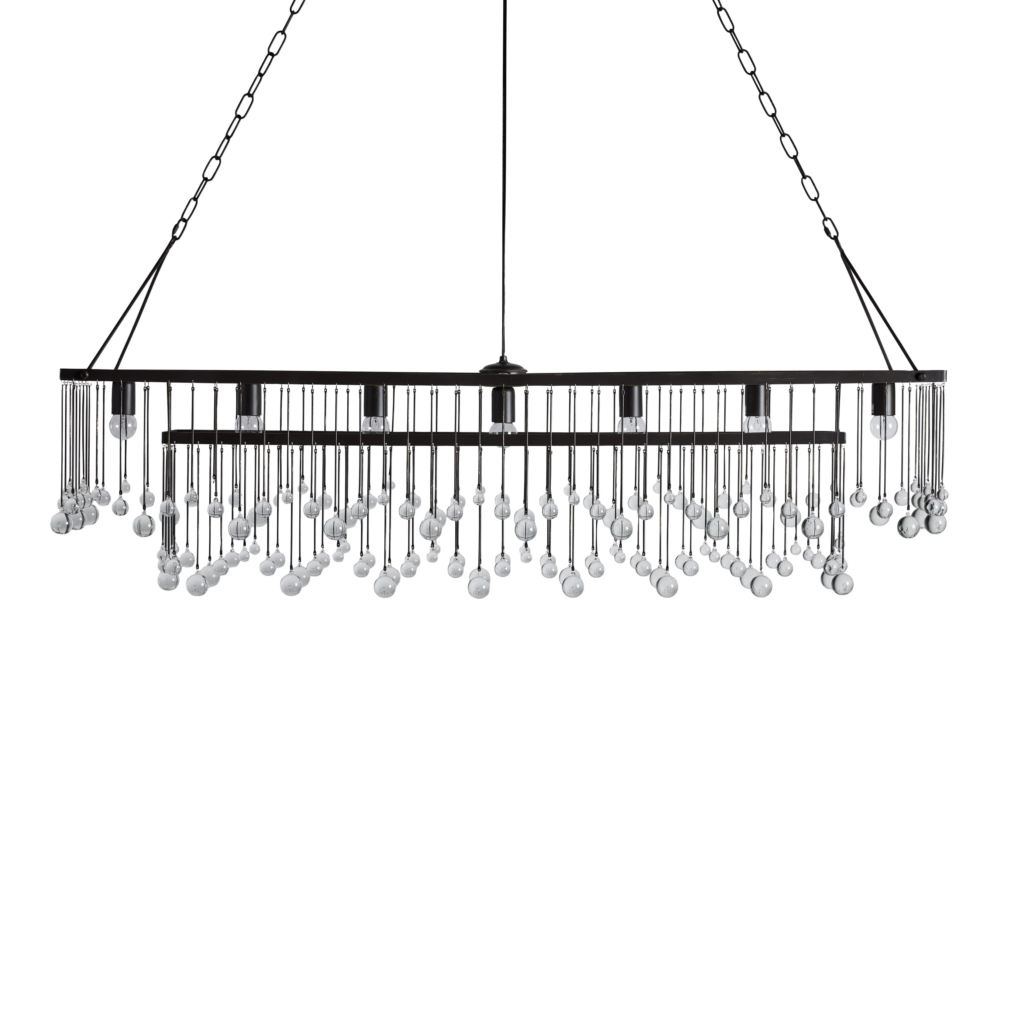 Aubrey Crystal Ball Rectangular Chandelier 47'' 60'' - Image 36