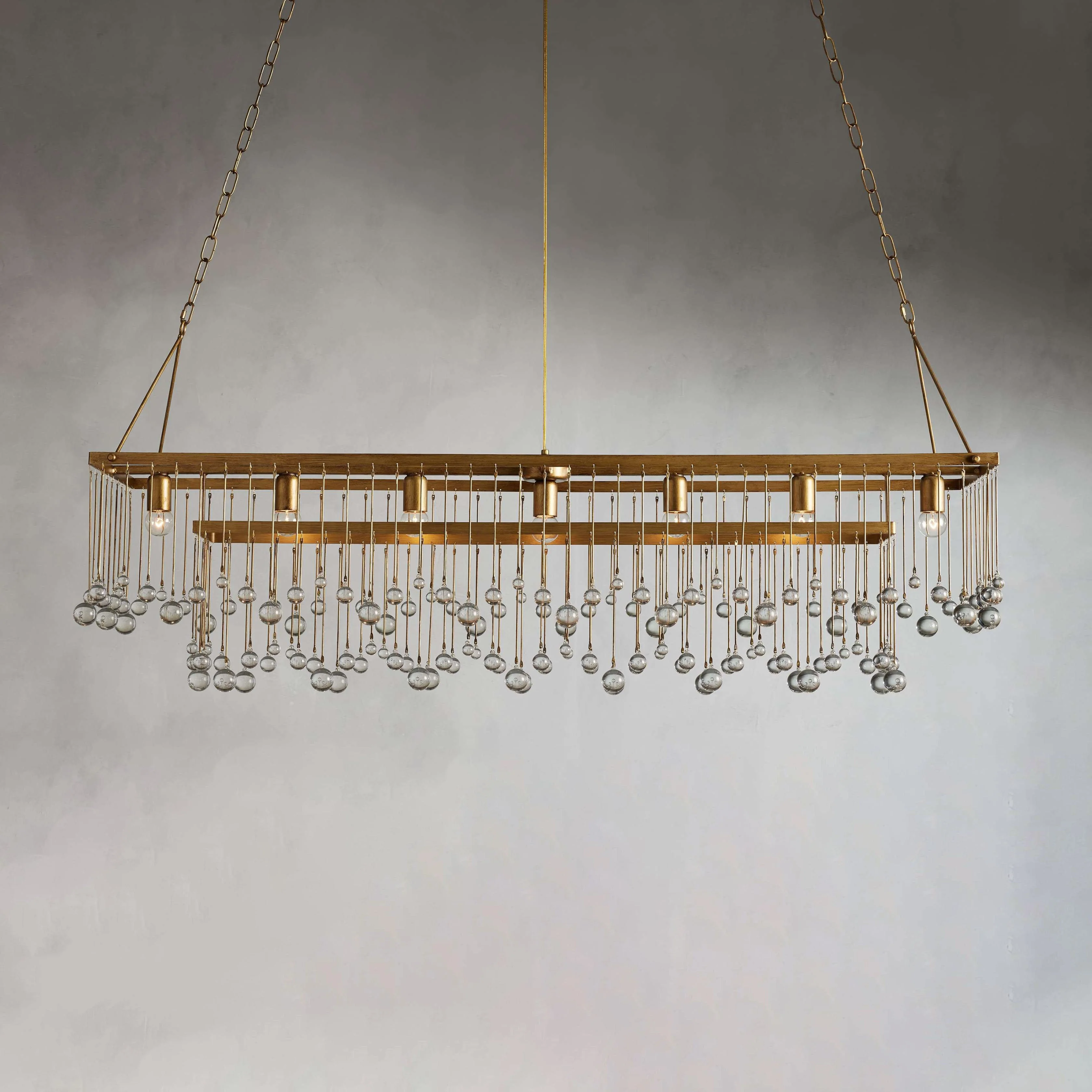 Aubrey Crystal Ball Rectangular Chandelier 47'' 60'' - Image 42