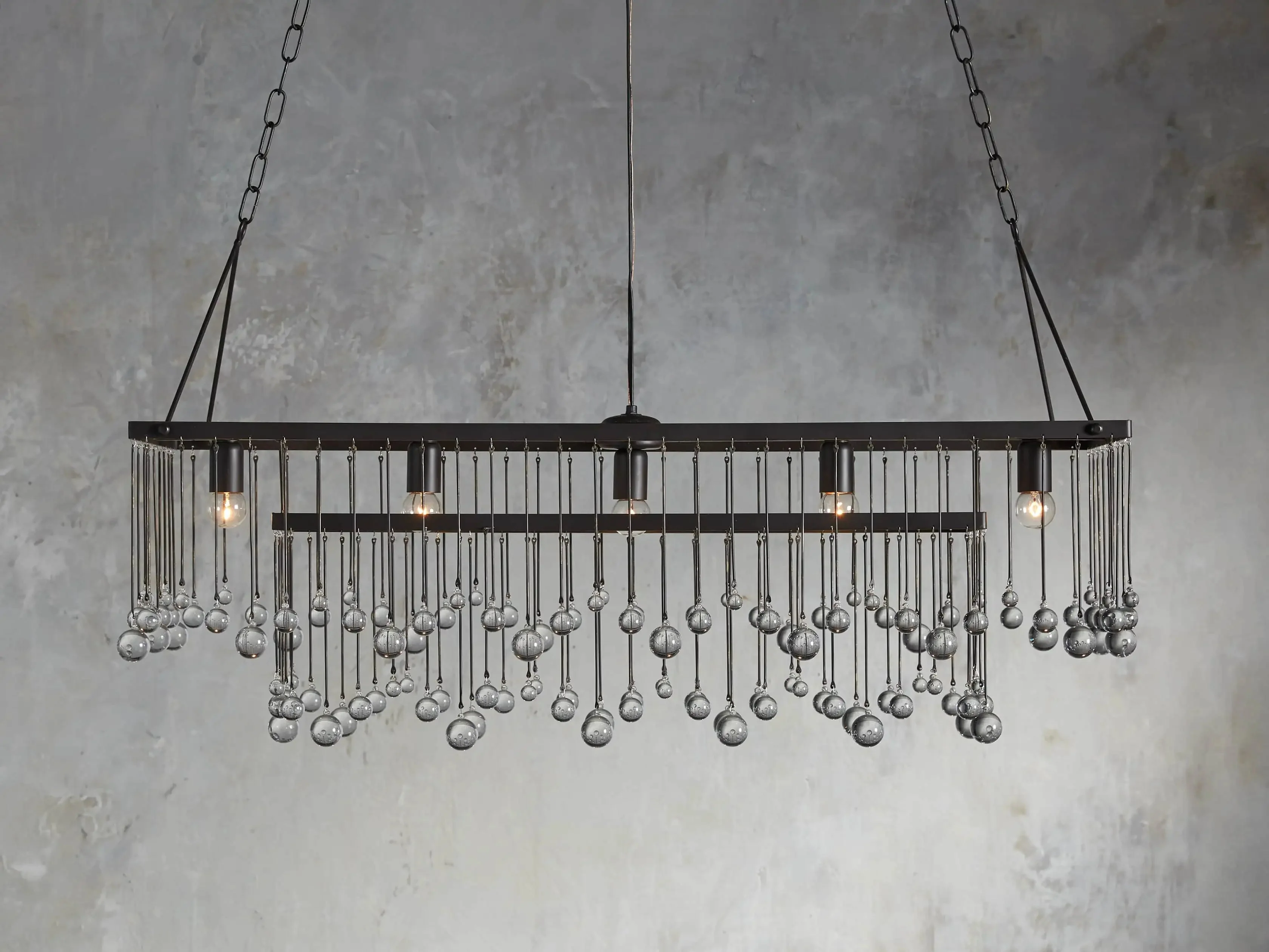 Aubrey Crystal Ball Rectangular Chandelier 47'' 60'' - Image 9
