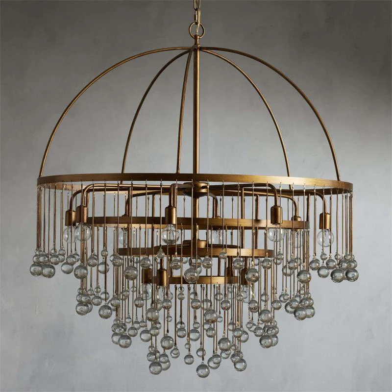 Aubrey Modern Crystal Ball 4 Tier Chandelier 37" - Image 7