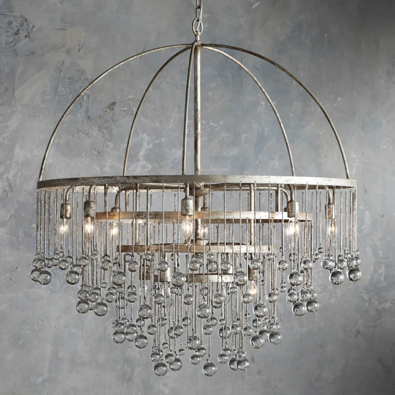 Aubrey Modern Crystal Ball 4 Tier Chandelier 37" - Image 8