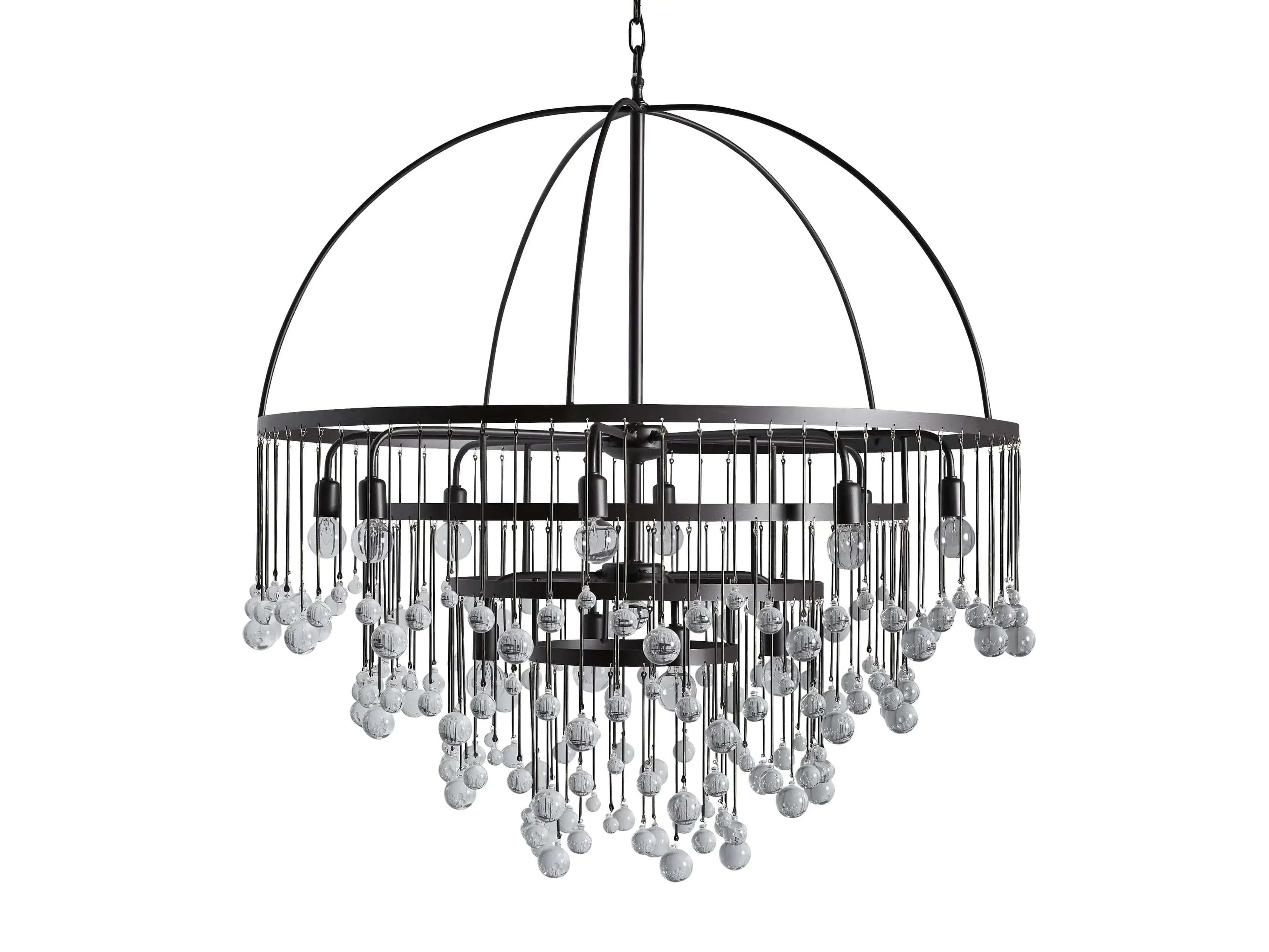 Aubrey Modern Crystal Ball 4 Tier Chandelier 37" - Image 9