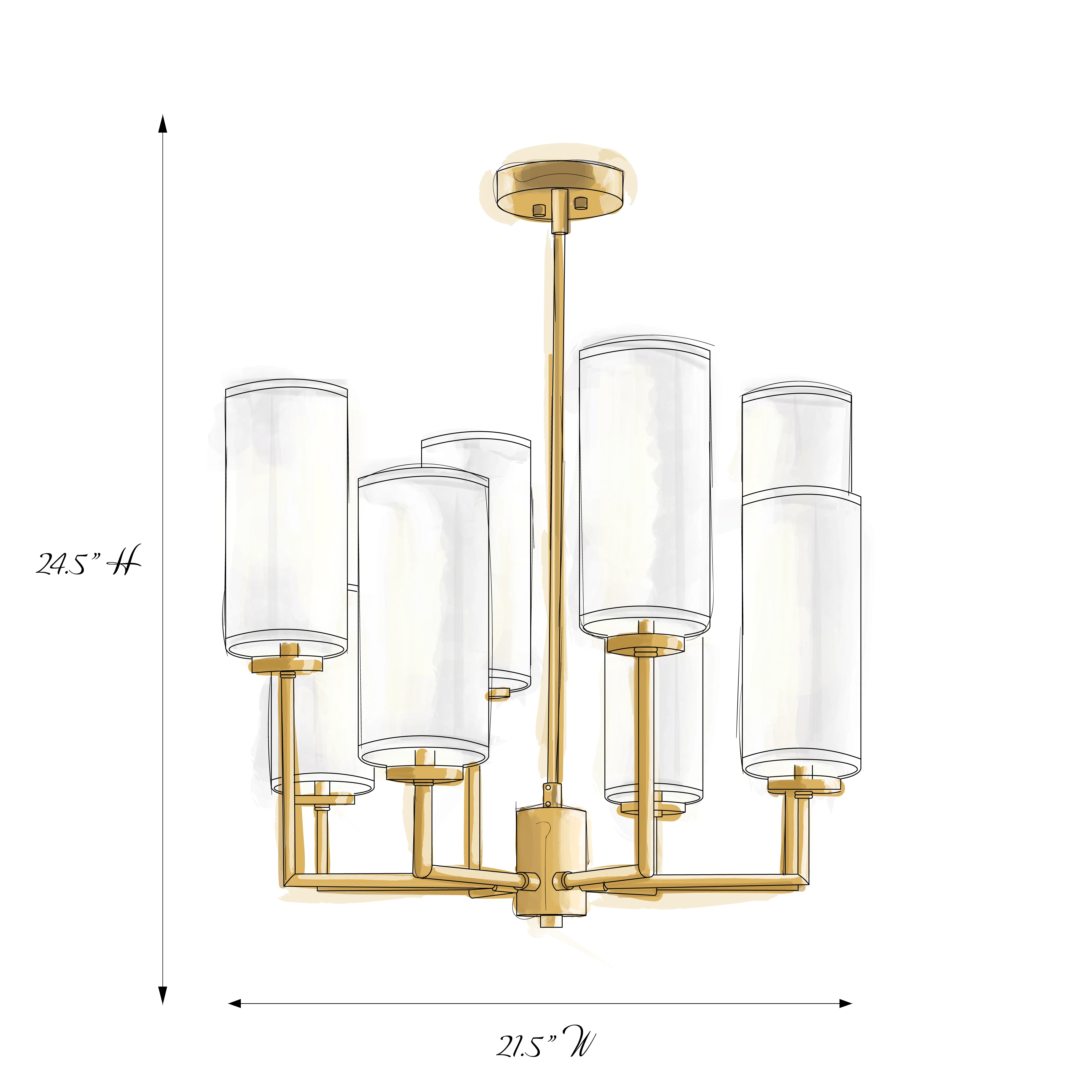 Augustus Modern Mid Size Chandelier - Image 7