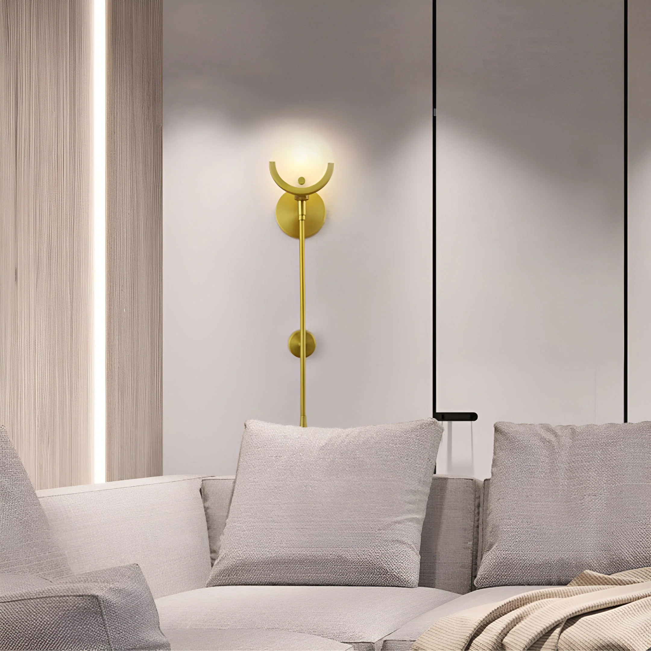Ava Brass Wall Lamp - Image 10