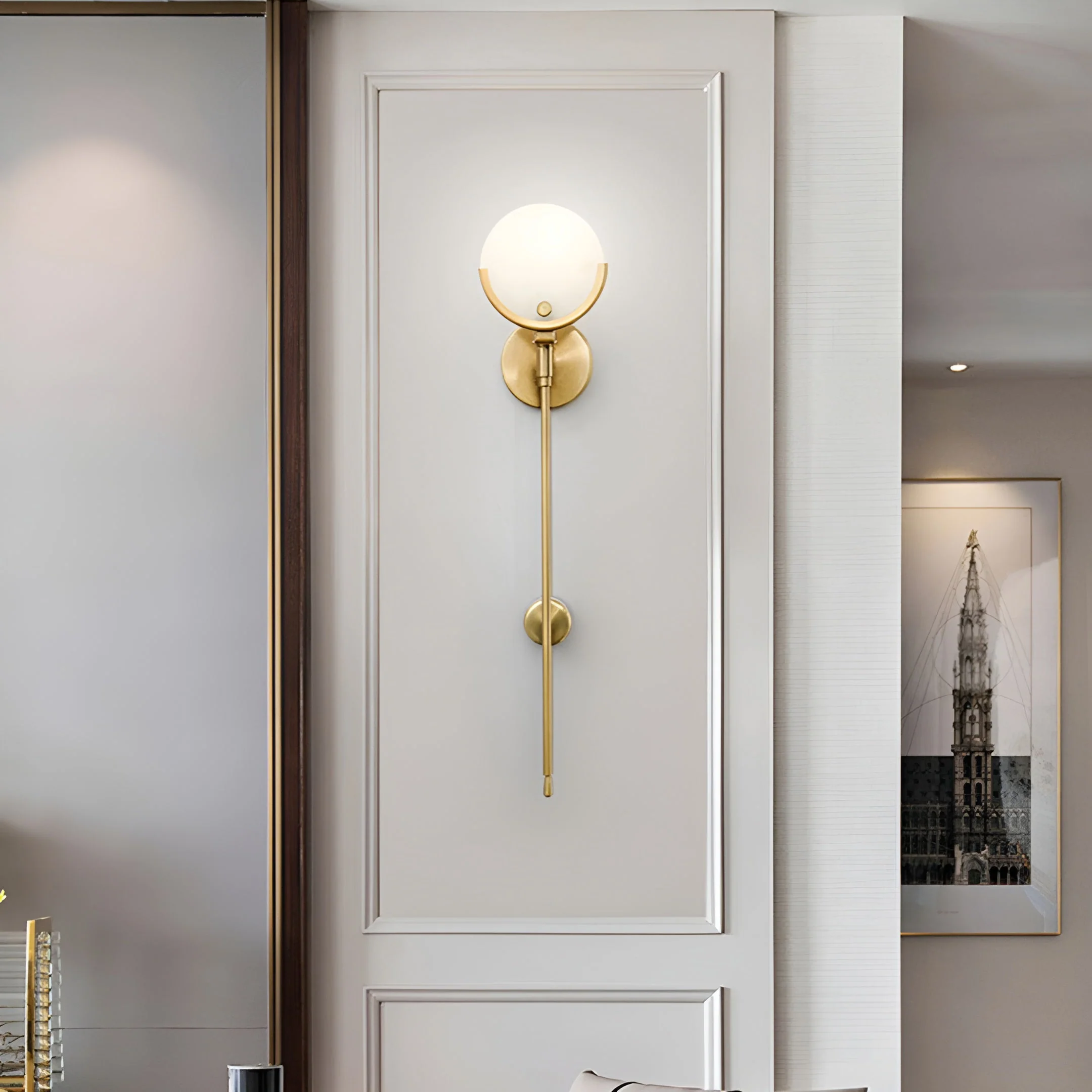 Ava Brass Wall Lamp - Image 5