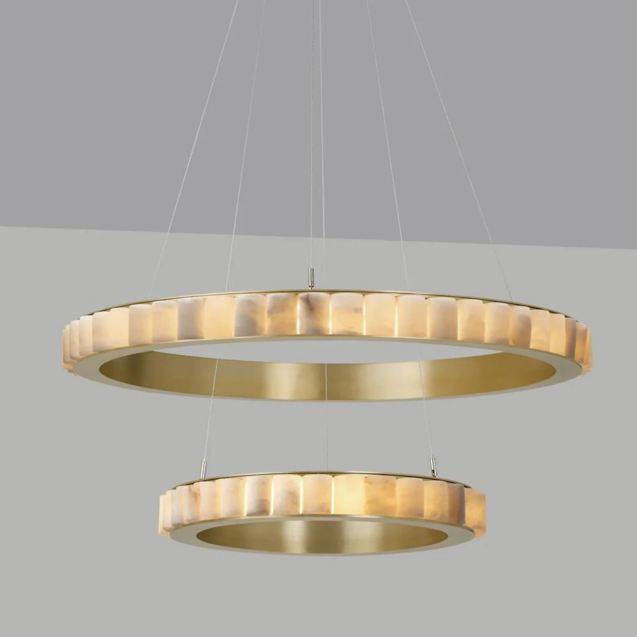 Avalon Alabaster 2 Layer Chandelier - Image 10