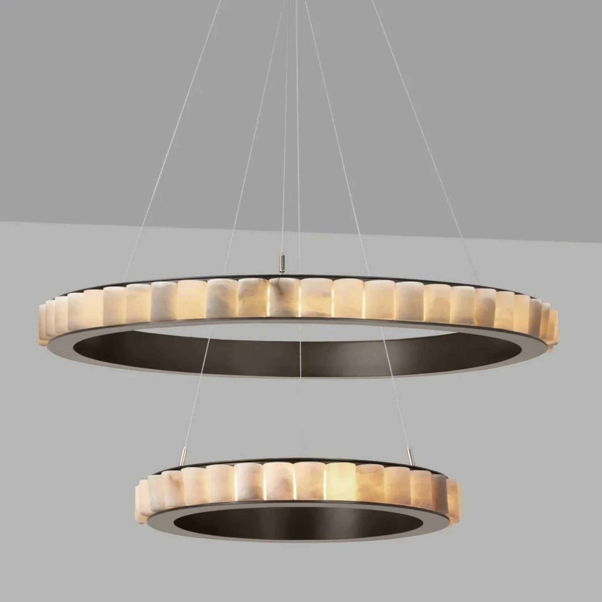 Avalon Alabaster 2 Layer Chandelier - Image 11