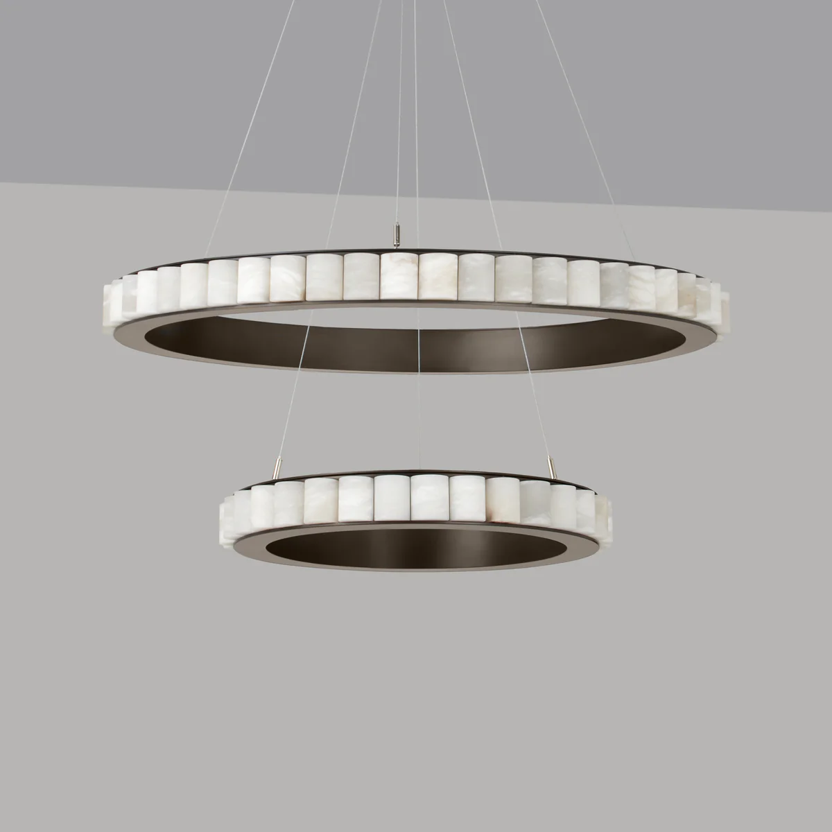 Avalon Alabaster 2 Layer Chandelier - Image 9