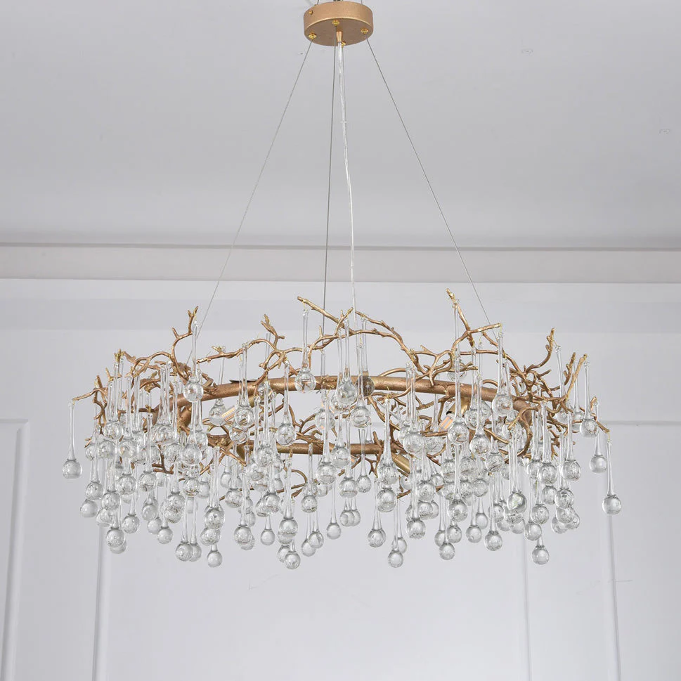 Avril Round Small Water Drop Chandelier 35" - Image 2