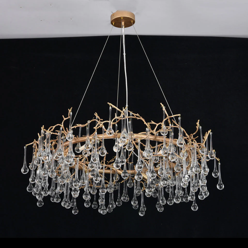 Avril Round Small Water Drop Chandelier 35" - Image 6
