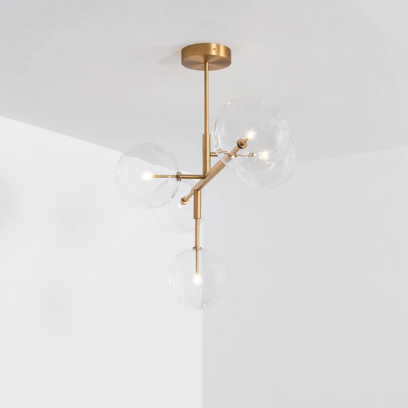 Axis 5-Light Modern Brass Chandelier - Image 3