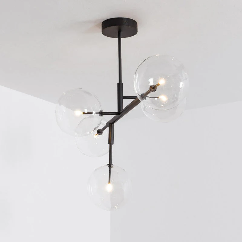 Axis 5-Light Modern Brass Chandelier - Image 6