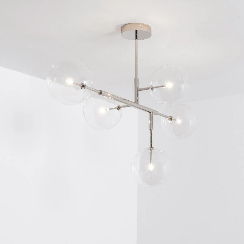 Axis 5-Light Modern Brass Chandelier - Image 9